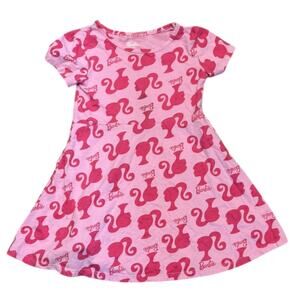 Barbie Toddler Girls Pink Short Sleeve Dress Size 4T